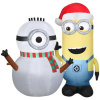Kevin Minion Building A Snowman Holiday Inflatable